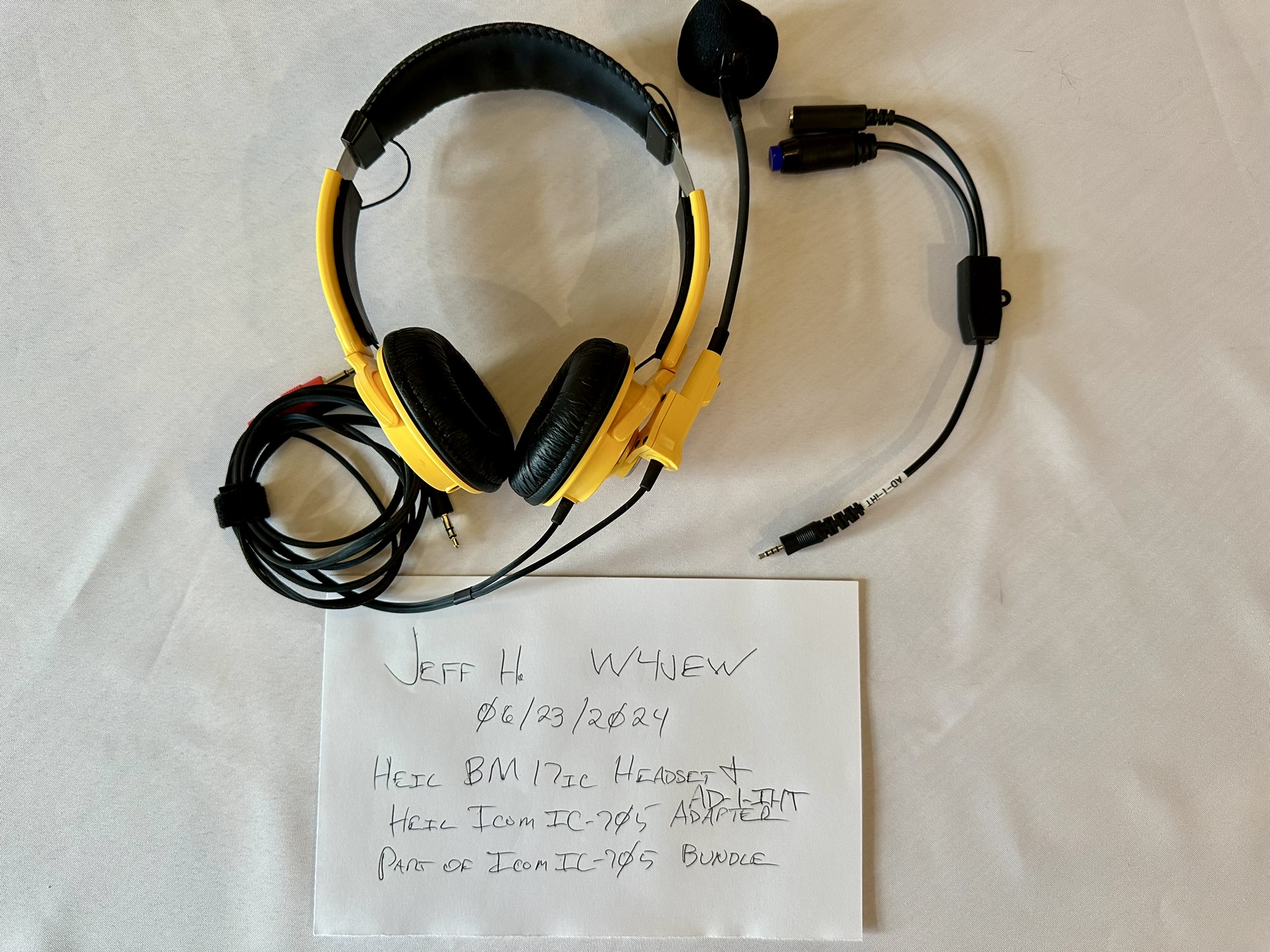 Heil BM-17ic Headset & Heil AD-1-IHT Headset Adapter (with PTT)