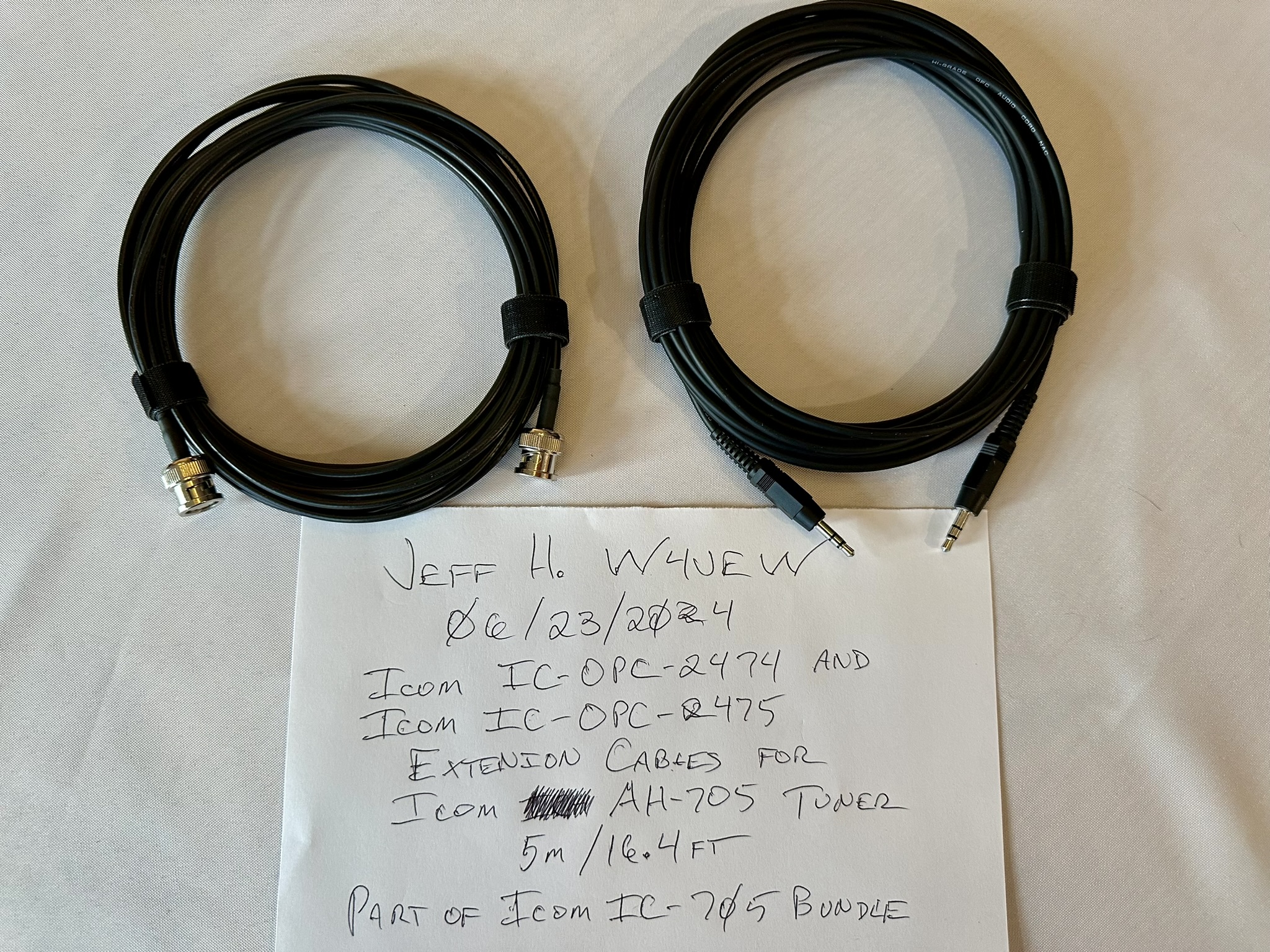 Icom OPC-2474 & OPC-2475 - Tuner Extension Cables